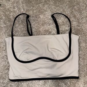 Women's White and Black Bralette